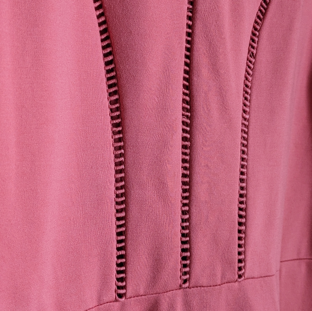 Adelyn Rae 2X Pink Coral Fit & Flare Summer Dress Plus Size - Picture 6 of 14